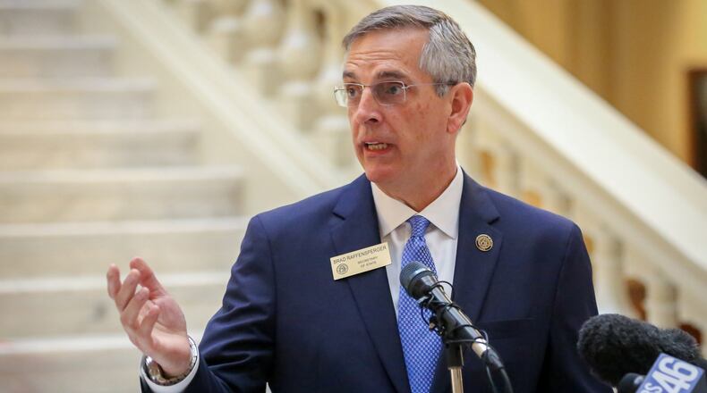 A lawsuit says Georgia Secretary of State Brad Raffensperger's office has failed to respond to dozens of requests for public records. With a court hearing scheduled, the office released thousands of pages of documents Friday. STEVE SCHAEFER / SPECIAL TO THE AJC