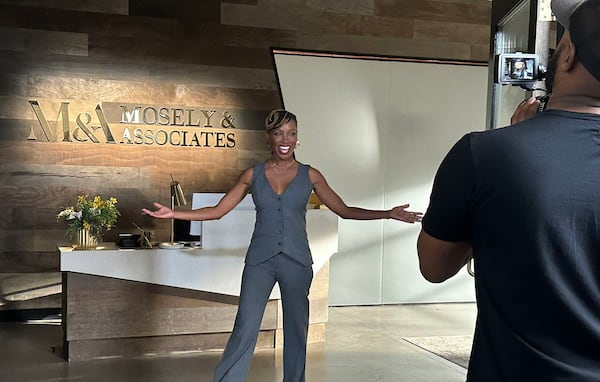 Shanola Hampton, who stars in NBC's "Found," gives Access Hollywood a tour of the show's set in Atlanta. (Rodney Ho/AJC 2024)