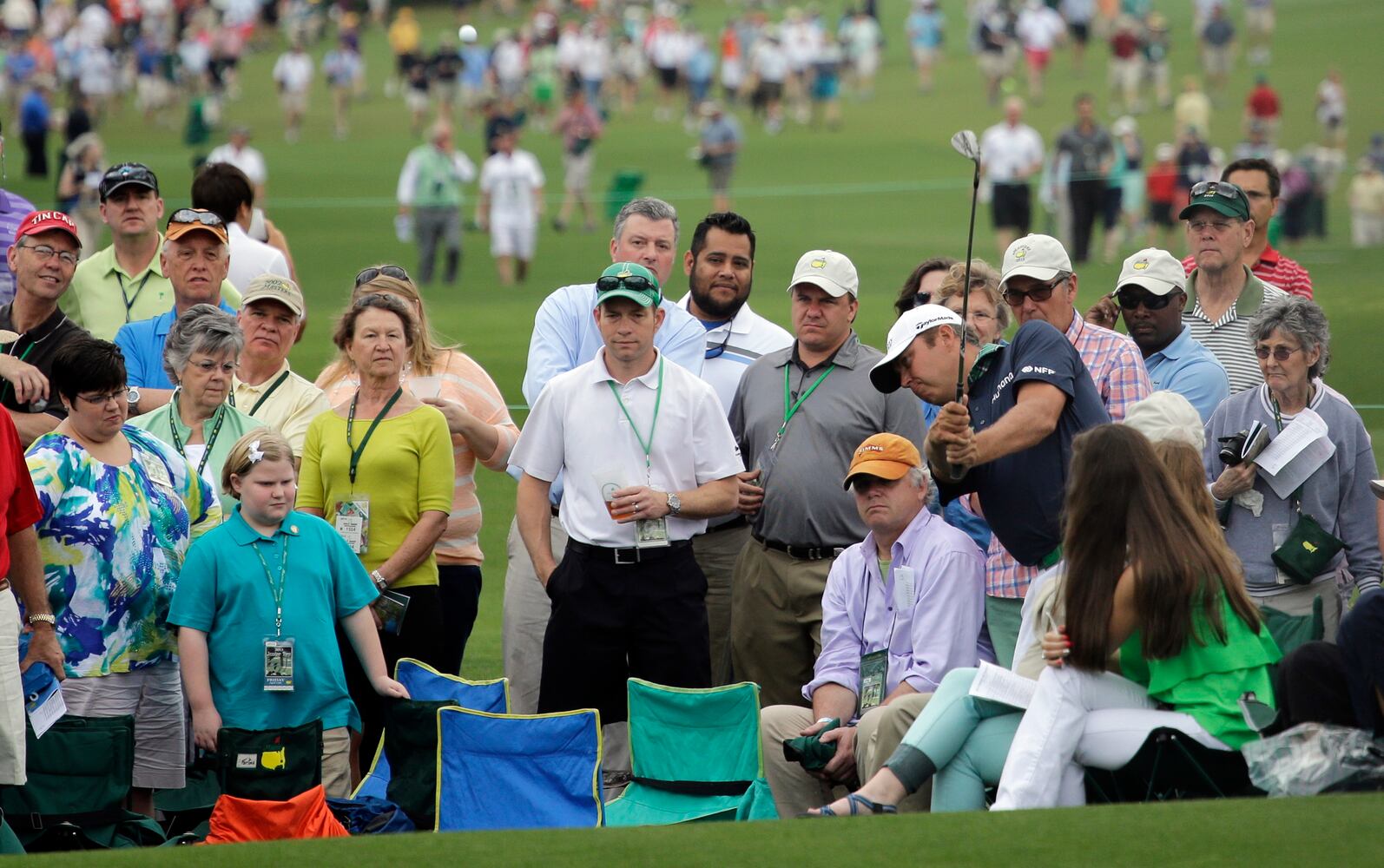 The scene at the Masters, April 12