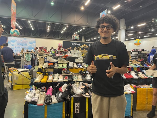 Guillermo Vargas sells sneakers as his source of income and drove to Atlanta from North Carolina to attend Sneaker Con.