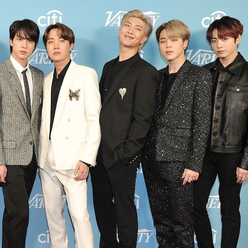 FILE - Korean pop band BTS attends the 2019 Variety's Hitmakers Brunch in West Hollywood, Calif., on Dec. 7, 2019.(Photo by Richard Shotwell/Invision/AP, File)