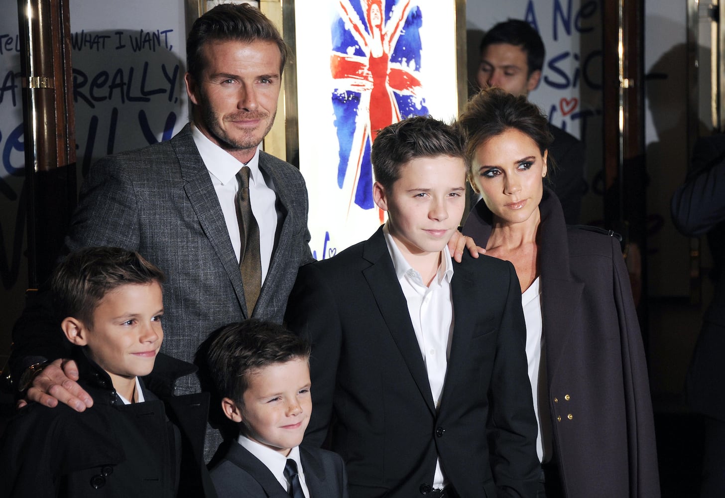 David and Victoria Beckham and Romeo, Vruz and Brooklyn