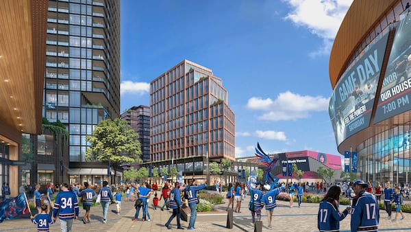 This is a rendering of a planned redevelopment of North Point Mall in Alpharetta by Jamestown and New York Life. (Courtesy of Jamestown)