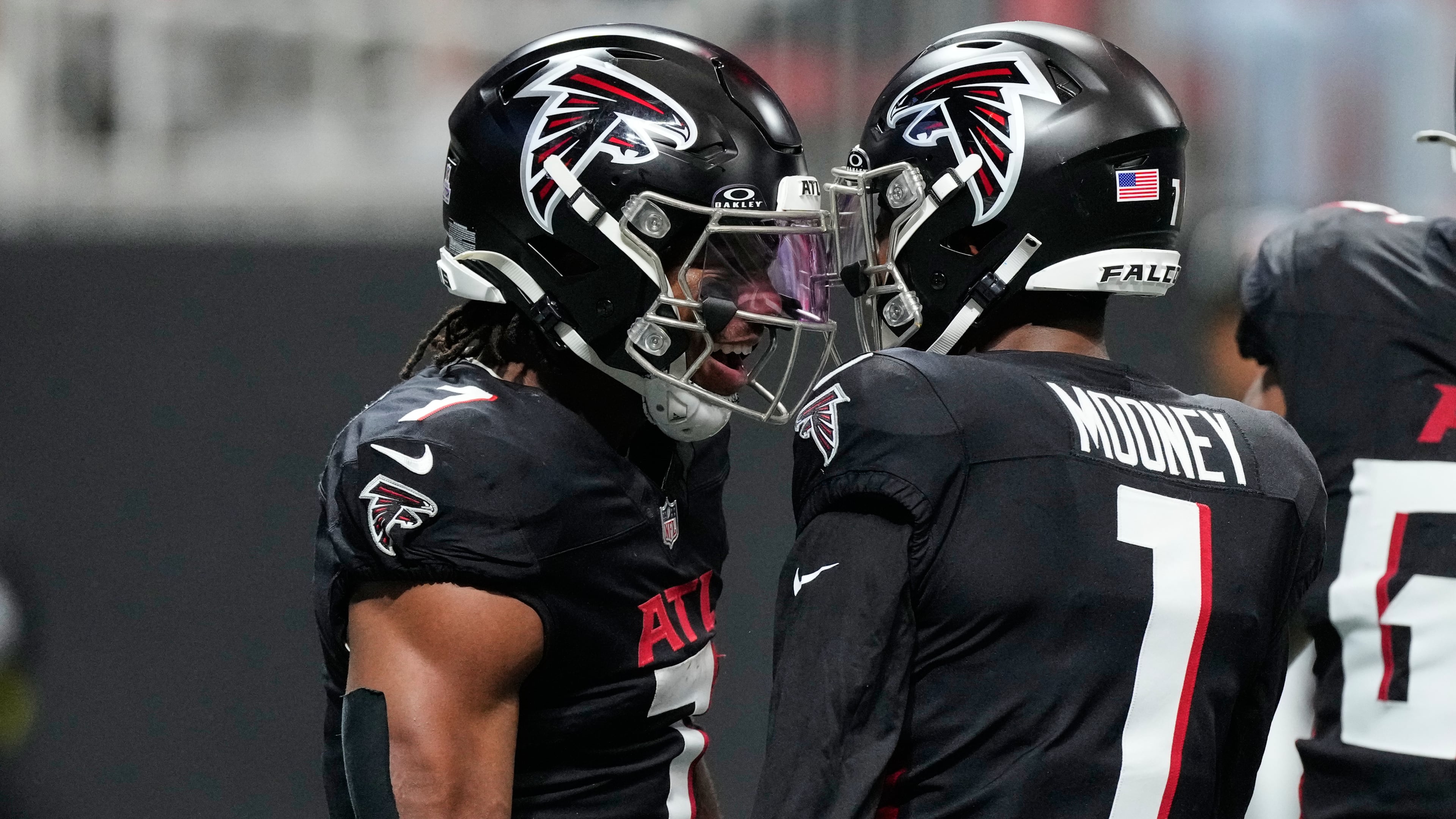 Atlanta Falcons wide receiver Darnell Mooney's condition is "day to day" ahead of Monday's game against the Buffalo Bills. (Brynn Anderson/AP)