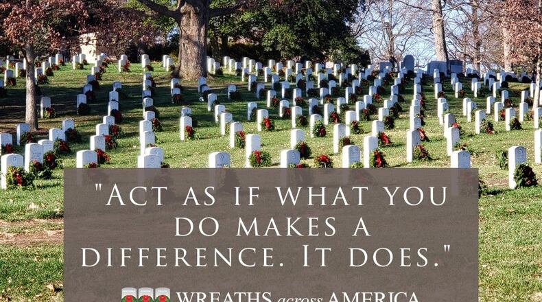 Nov. 28 is the deadline to buy wreaths for the Marietta National Cemetery, 500 Washington Ave. NE, Marietta, where the Wreath Ceremony will begin at noon Dec. 16 on National Wreaths Across America Day. (Courtesy of Wreaths Across America)