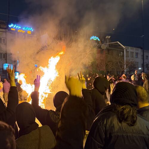 FILE - In this photo obtained by The Associated Press, Iranians attend an anti-government protest in Tehran, Iran, Jan. 9, 2026. (UGC via AP, File)