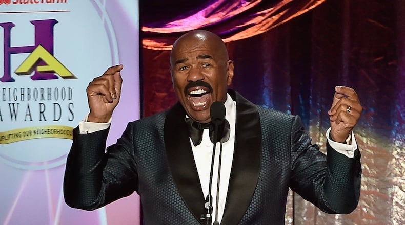 LAS VEGAS, NV - JULY 23: Host Steve Harvey speaks during the 2016 Neighborhood Awards hosted by Steve Harvey at the Mandalay Bay Events Center on July 23, 2016 in Las Vegas, Nevada. (Photo by David Becker/Getty Images for Nu-Opp, Inc)