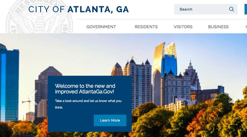 The City of Atlanta’s official website has been revamped. It was last redesigned in 2012. CONTRIBUTED