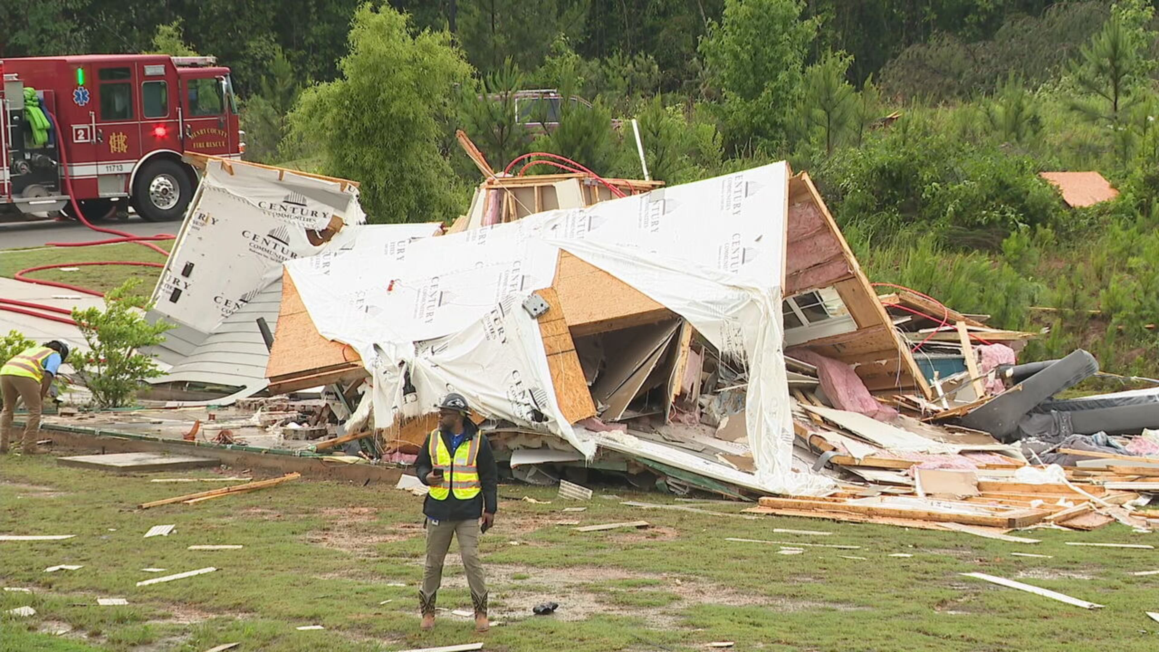The strongest tornado to touch down in Georgia so far this year was an EF2 twister on May 29 that tore through a neighborhood in Henry County and injured two people. (Courtesy of Channel 2 Action News)