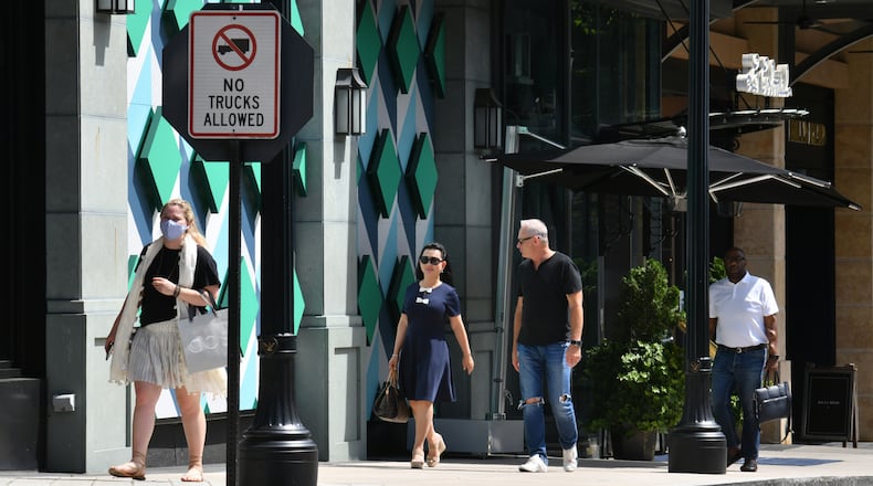 This picture shows Buckhead Village on Tuesday, June 8, 2021. (Hyosub Shin / Hyosub.Shin@ajc.com)
