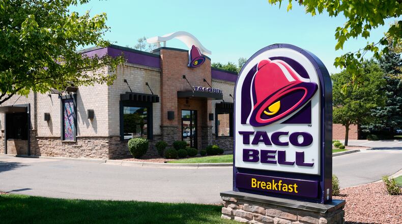 A Taco Bell fast food restaurant is shown Tuesday, July 14, 2026, in Taylor, Mich. (AP Photo/Paul Sancya)