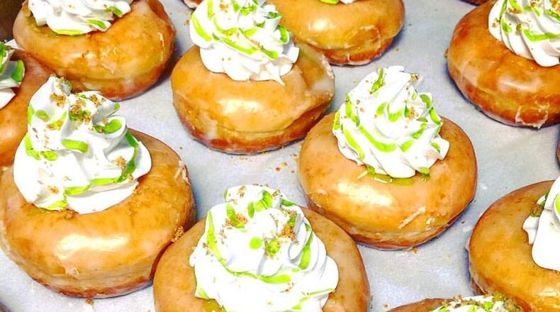 Bon Glaze key lime doughnuts made with key lime cream cheese filling, graham crackers and velvet whipped topping. / Photo courtesy of Bon Glaze