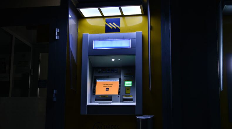 ATM machine.