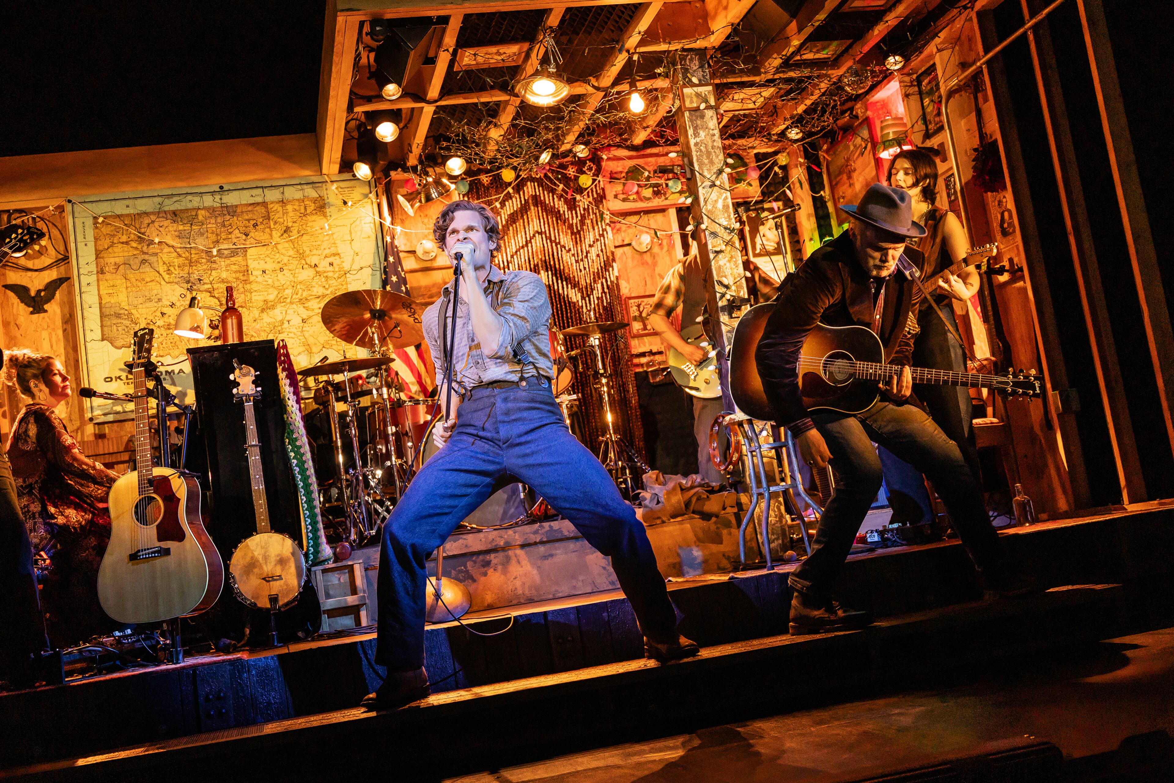 Andrew Durand stars in "Dead Outlaw" at Broadway's Longacre Theatre. (Matthew Murphy/Provided photo/TNS)