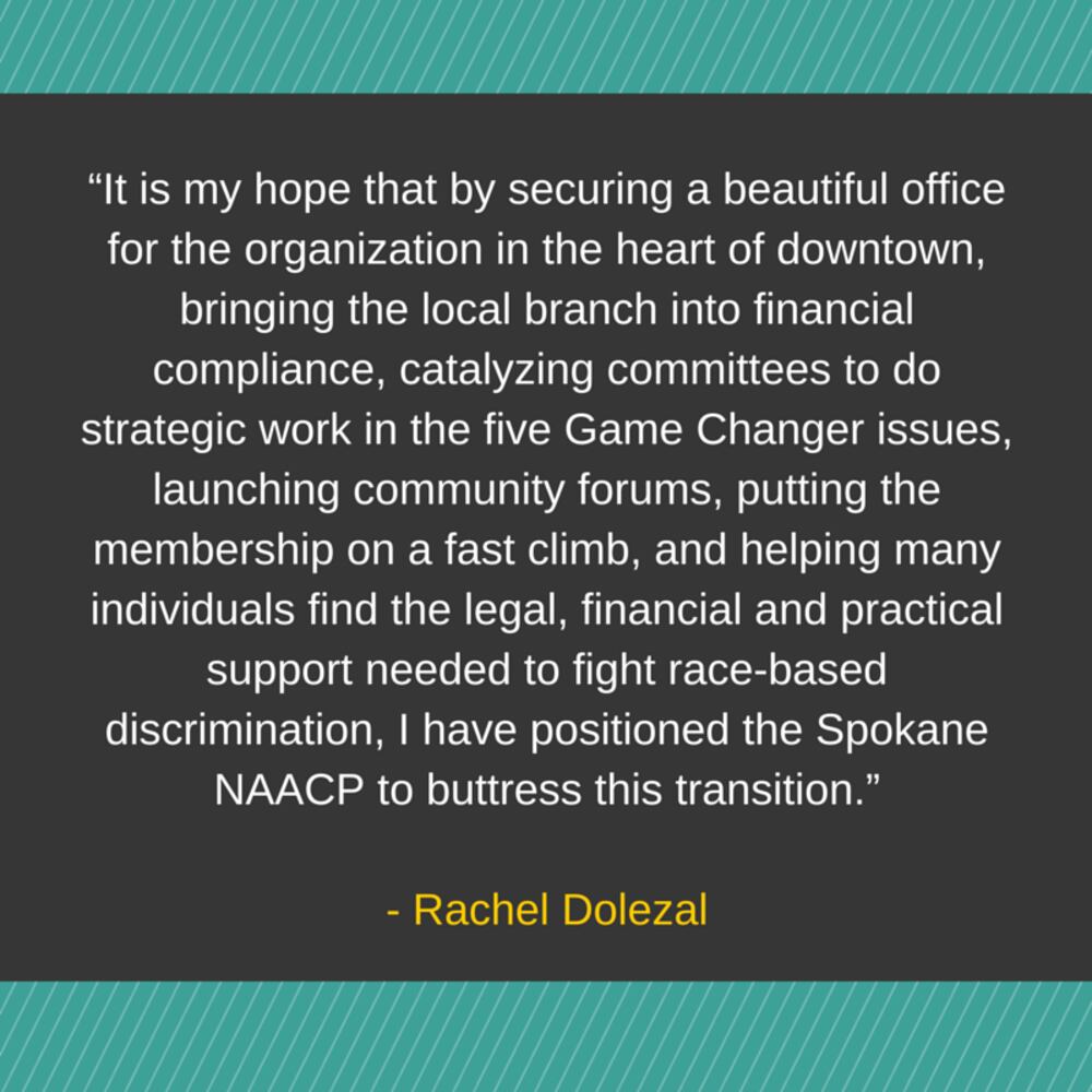 SLIDESHOW: 5 telling quotes from Rachel Dolezal's resignation