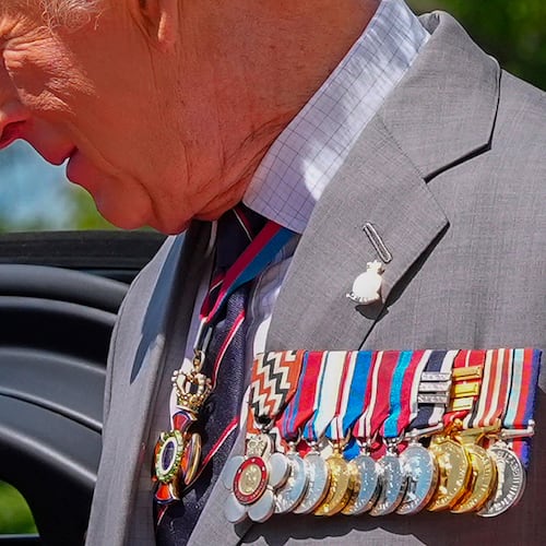 Britain's King Charles III walks to his vehicle during the departure from the South Lawn of the White House, Thursday, April 30, 2026, in Washington. (AP Photo/Alex Brandon)