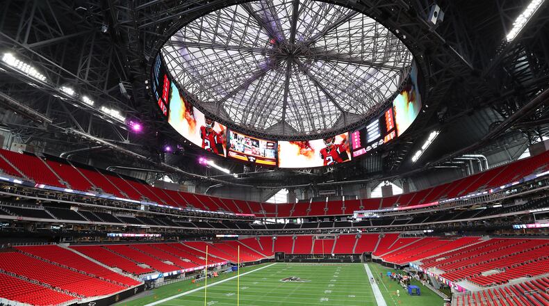 August 15, 2017 Atlanta: Mercedes-Benz Stadium during a open house tour on Monday, August 15, 2017, in Atlanta.    Curtis Compton/ccompton@ajc.com