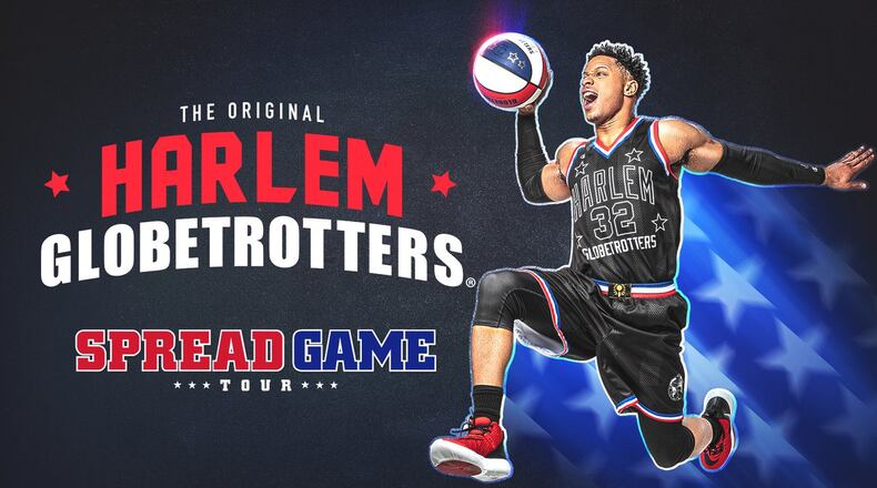 The Harlem Globetrotters will play at the Gas South Arena near Duluth on July 24. (Courtesy of Harlem Globetrotters)