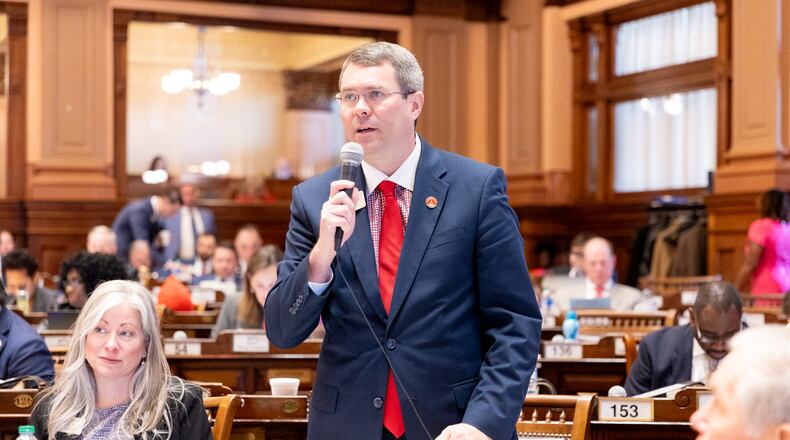 State Rep. Matt Reeves, a Republican from Duluth, said Senate Bill 368, which won final approval Thursday, would ensure Georgia elections are not “cheapened by foreign influence." The measure would ban foreigners from donating to Georgia candidates, campaigns and political action committees. Credit: Georgia House of Representatives