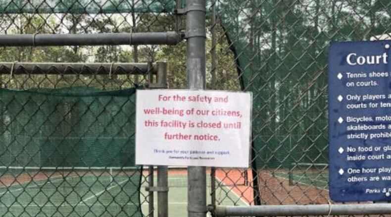 The city of Dunwoody closed parks to ensure gatherings are limited to fewer than 10 people. COURTESY OF CITY OF DUNWOODY