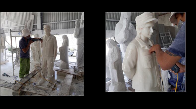 Work continues on the Homeless Veterans statue to be installed at Cherokee Veterans Park in Canton. CHEROKEE COUNTY HOMELESS VETERANS PROGRAM