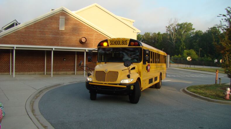 A student on a Forsyth County bus was recently left unattended on the side of a busy road.