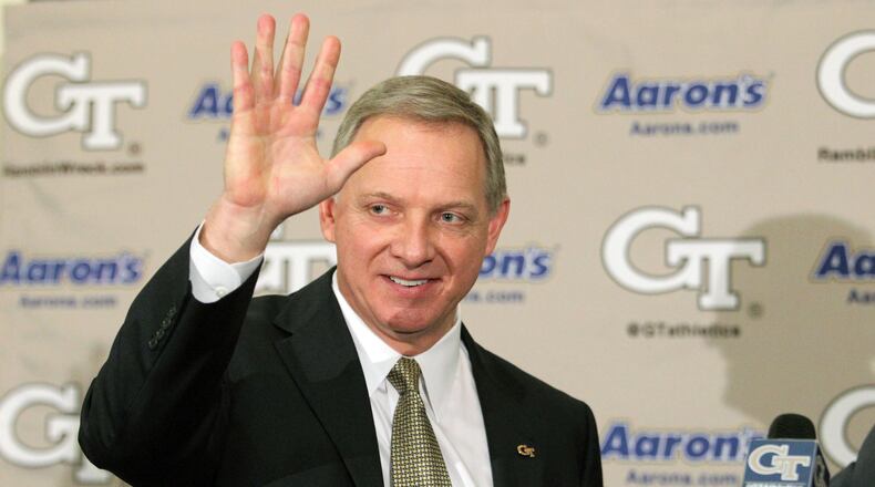 Mike Bobinski was introduced as Georgia Tech athletic director in January of 2013 but he only stayed three years. (Jason Getz, AJC)