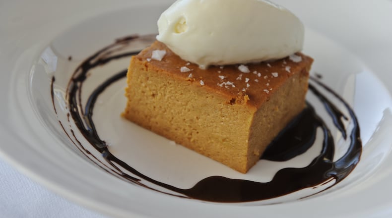 Budino Caramellato- Salted Caramel Bread Pudding - at Osteria Mattone. / Photo by Becky Stein