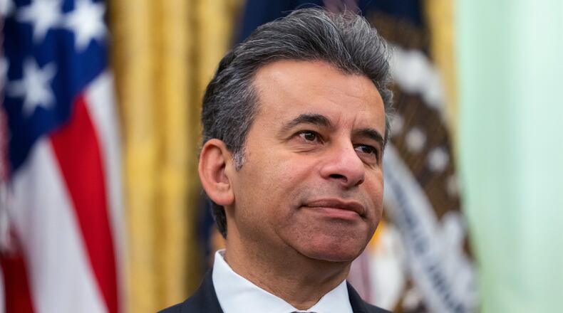 Dr. Marty Makary, Food and Drug Administration (FDA) commissioner, attends an event on health care affordability in the Oval Office at the White House, Thursday, April 23, 2026, in Washington. (AP Photo/Mark Schiefelbein)