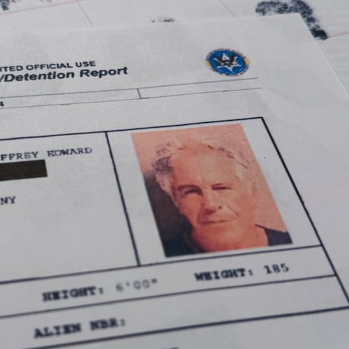 A document that was included in the U.S. Department of Justice release of the Jeffrey Epstein files is photographed Sunday, Feb. 1, 2026, shows the report when Epstein was taken into custody on July 6, 2019. (AP Photo/Jon Elswick)
