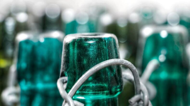 A 5-year-old girl was hit on the head by a bottle thrown from an SUV on Friday afternoon.