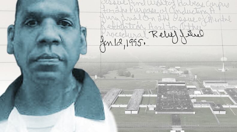 Michael Miller is a death row inmate at Georgia Diagnostic and Classification State Prison. The last entry in his state habeas appeal case was filed in 1995, as seen in the Butts County Superior Court docket. (Georgia Department of Corrections; AJC photo)
