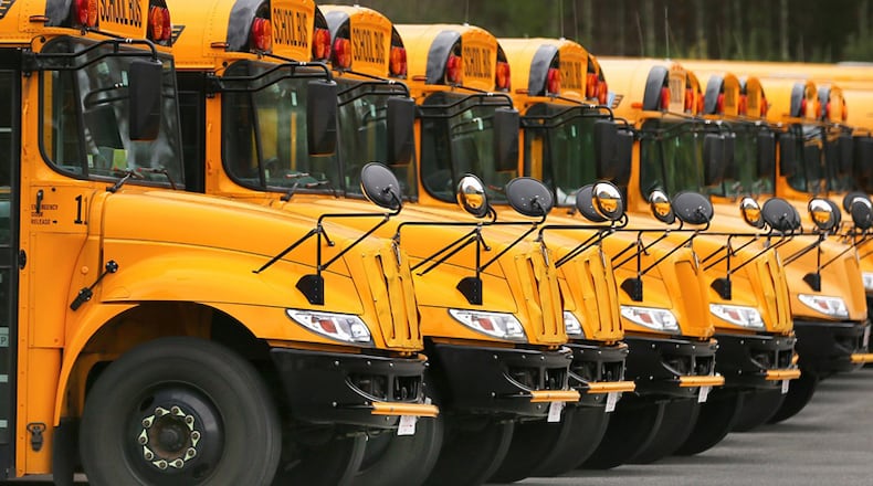 The Forsyth County School District reported the majority of its students reporting to class in person rather than choosing the virtual learning option on the first day of the new school year, Thursday, Aug. 13.