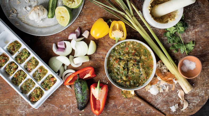 Ingredients for Classic Sofrito, from "Roots, Heart, Soul: The Story, Celebration, and Recipes of Afro Cuisine in America" by Todd Richards with Amy Paige Condon (Harvest, $35). (Courtesy of Harvest)