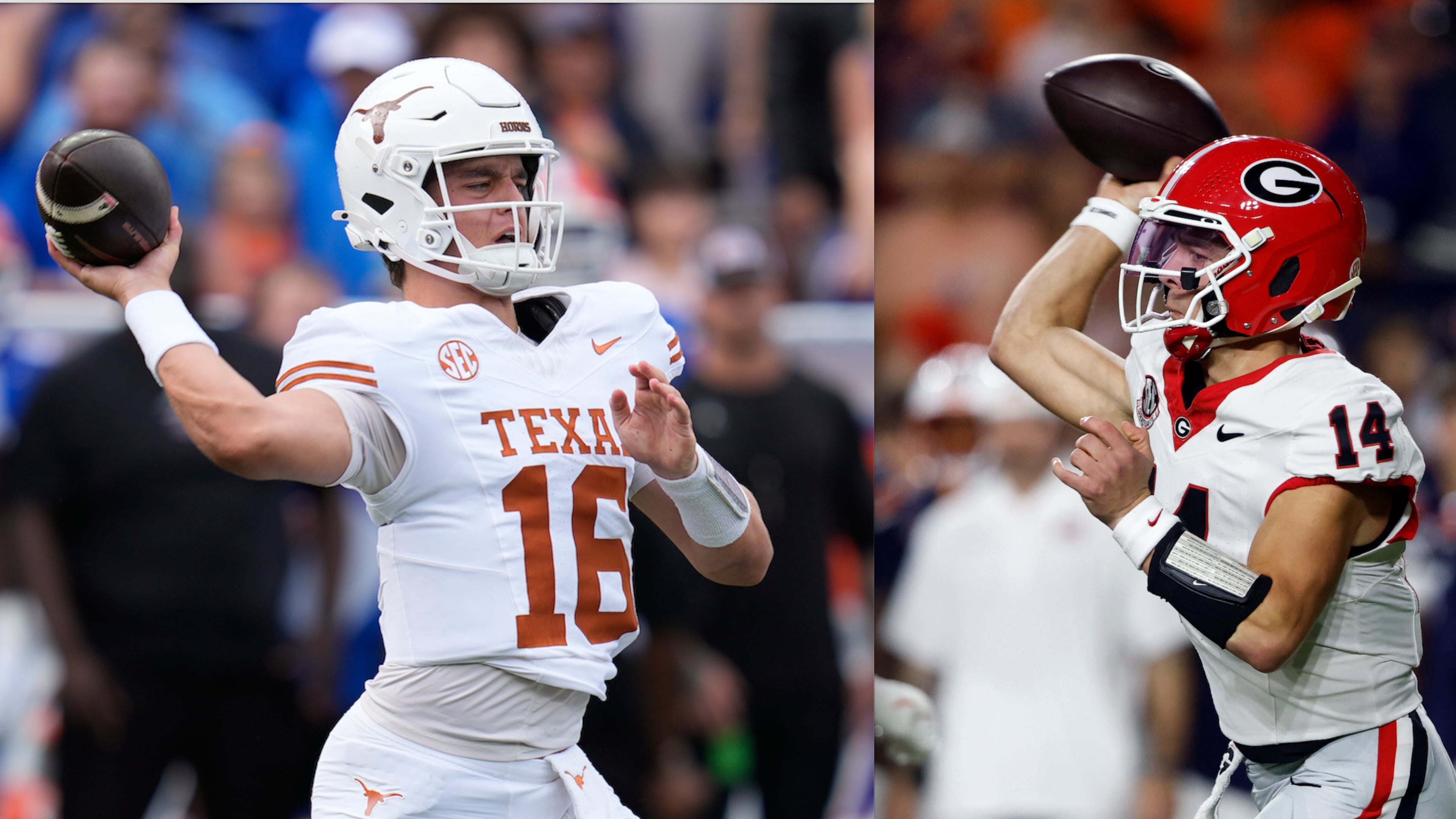 Georgia QB Gunner Stockton has had a better season than Texas QB Arch Manning from a record and statistical standpoint.