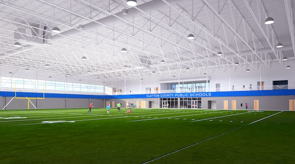 A rendering of the new North Clayton indoor facility, which is part of a $246 million project. (Courtesy of Clayton County Board of Education)