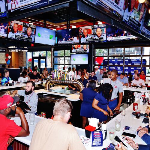 A peek inside Walk-On’s sports bar at The Battery on the day of its grand opening, June 23, 2025. It's just one of the many places to eat in The Battery. (Courtesy of Walk-On's Sports Bistreaux)