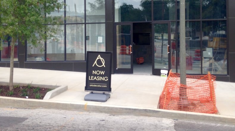 An exterior view of the new Decatur Dairy Queen, on the first floor of the 210-apartment Arlo development. The new store sits about 100 feet northwest of the old and now demolished DQ. Photo taken by Bill Banks for the AJC