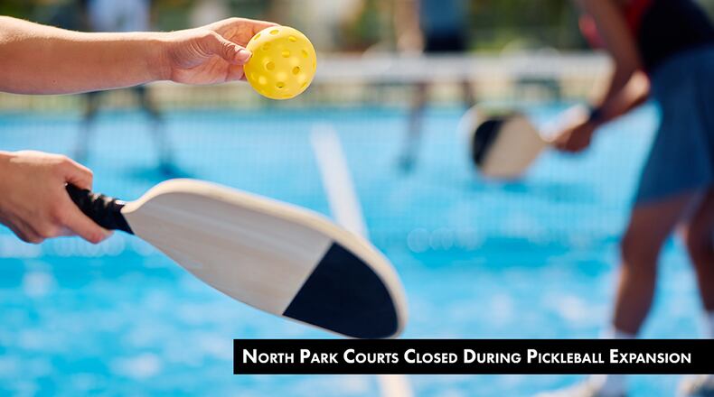 Alpharetta is converting three tennis courts at North Park to modern pickleball courts. (Courtesy City of Alpharetta)