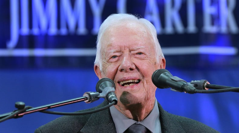 Former President Jimmy Carter is calling for the country to expand access to mail-in voting options as the country continues to cope with the coronavirus while steaming toward a presidential election in November. Curtis Compton/ccompton@ajc.com