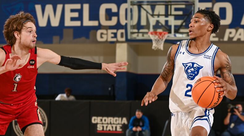 Justin Roberts (right) of Georgia State. Todd Drexler / SE Sports Media