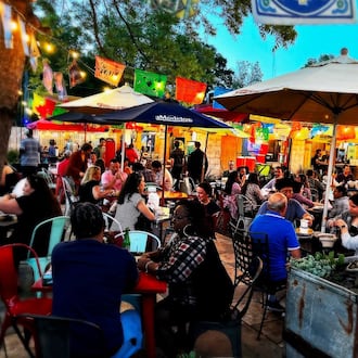 The patio at El Tesoro. (Courtesy of Lee + White)