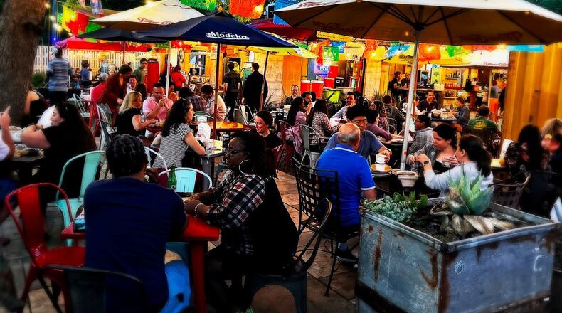 The patio at El Tesoro. (Courtesy of Lee + White)