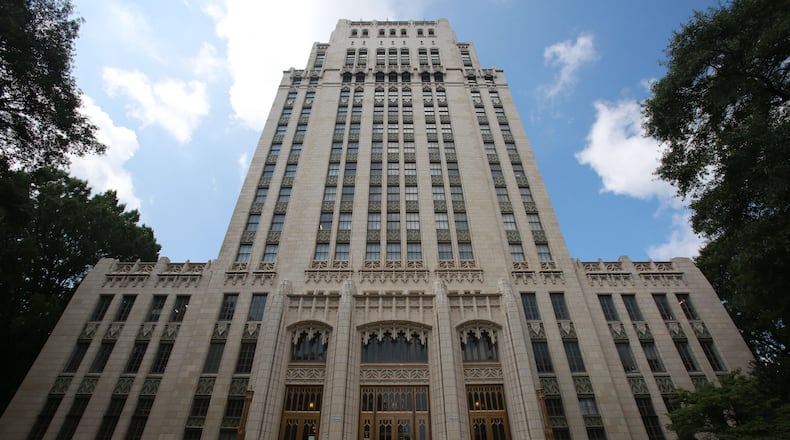 Atlanta City Hall, as seen in 2021. (Tyson Horne/The Atlanta Journal-Constitution/TNS)