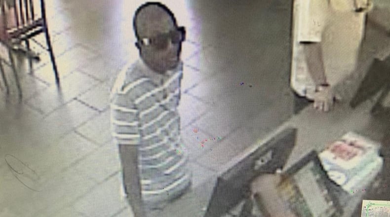 Surveillance video that was released by Clayton County Sheriff's Office of man accused of stabbing an employee at a Krystal in Jonesboro.