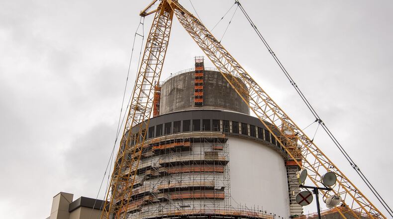 Georgia Power's work continues on a massive expansion of the Plant Vogtle nuclear complex in Georgia south of Augusta, where two additional nuclear reactors are being added. The project is years behind schedule and billions of dollars over budget, with delays growing. (Photo courtesy of Georgia Power.)