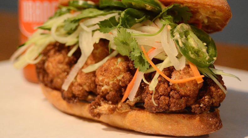 Califlower & Eggplant Banh Mi. STYLED BY JOHN WILLIAMS. CONTRIBUTED BY ADRIENNE HARRIS