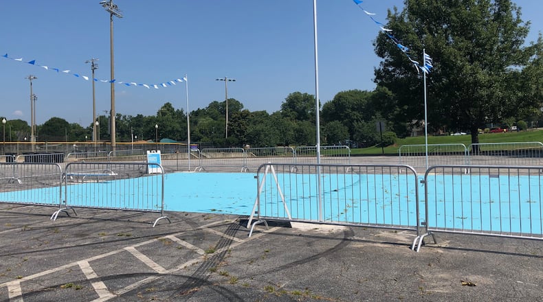 The Randall Street swimming pool for Black residents became a parking lot after it was closed in the early 1980s. Photo: Courtesy of Flux Projects / Julie Yarbrough