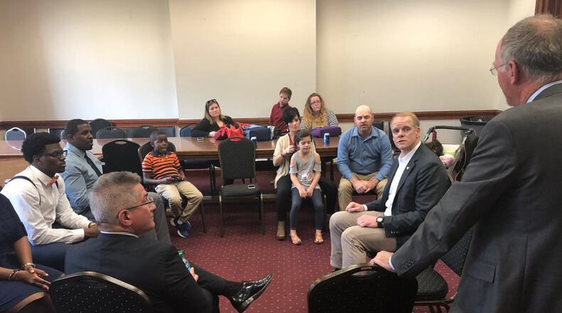 Republican Clay Tippins meets with families of children who rely on cannabis oil to treat serious illnesses.
