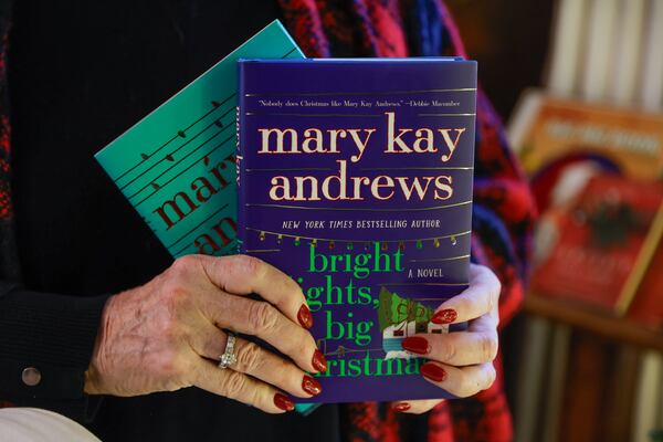 "Bright Lights, Big Christmas" is NY Times best-selling author Mary Kay Andrews' (aka Kathy Trocheck) second yuletide romance novel. (Natrice Miller/ Natrice.miller@ajc.com)